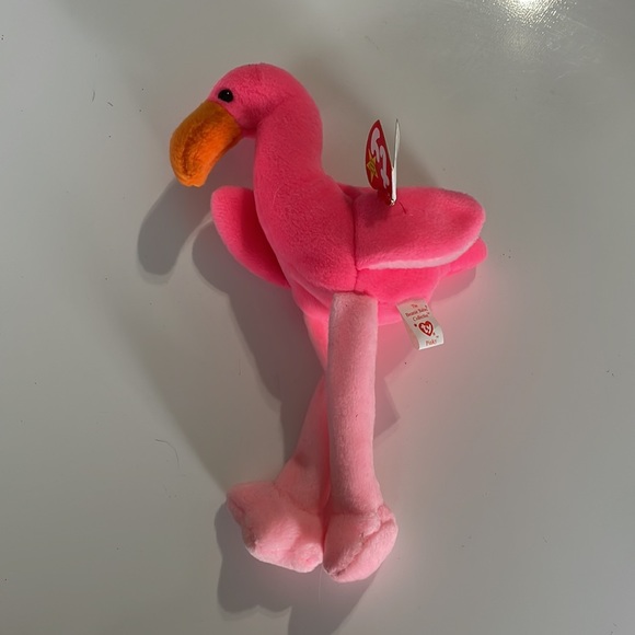 Ty Beanie Baby * Pinky the Flamingo * Date of Birth: Feb 13, 1995 * Collectible - Picture 8 of 11